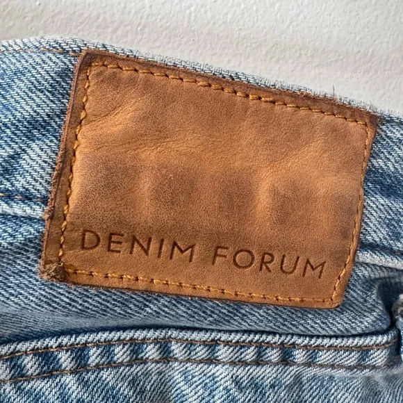 Denim Forum women’s button fly straight Joni high rise loose Jeans 26 L - Picture 5 of 9